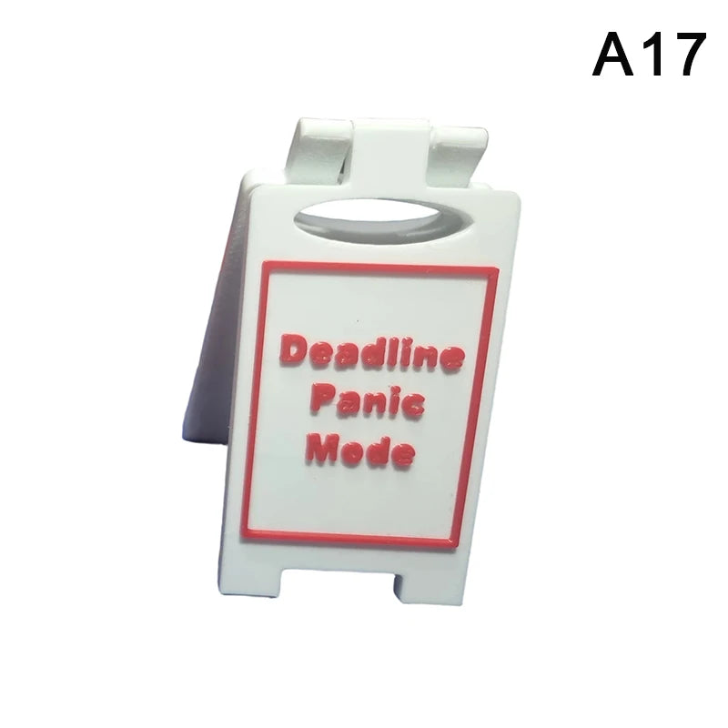 plaque signalisation humour clips texte imprimé travailler moderne blanc rouge