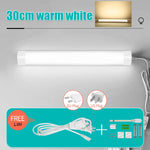tube led blanc moderne adhésif 60cm câble 1.8m vis fixation 220v 2700k 6500k