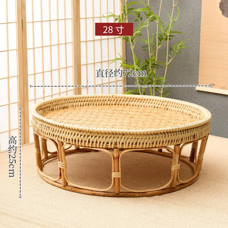 plateau rotin tressé beige rustique assiettes incluses pique nique patio durableextérieur naturel