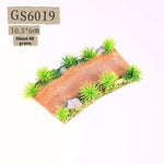 miniature route résine gris vert blanc jaune texture rugueuse décoration jardin féerique bricolage accessoire