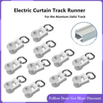 rails rideaux électrique rouleaux blanc argenté plastique lisse aluminium brossé moderne industriel métallique jialisi