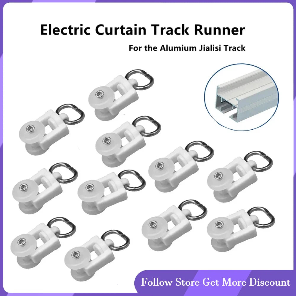 rails rideaux électrique rouleaux blanc argenté plastique lisse aluminium brossé moderne industriel métallique jialisi