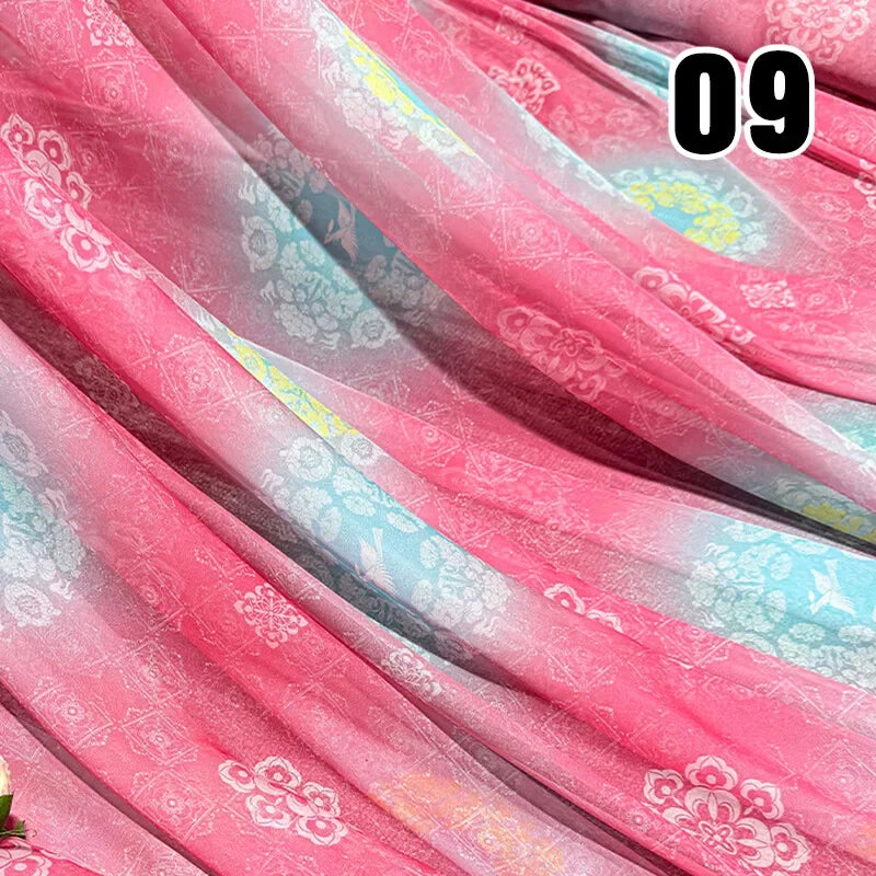 tissu polyester acrylique fleurs motifs floraux classique chinois haute absorption bricolage decoration 50x150cm aramide