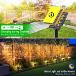 projecteur solaire led moderne noir ip65 résistant autoinstallation 2modes luminosité