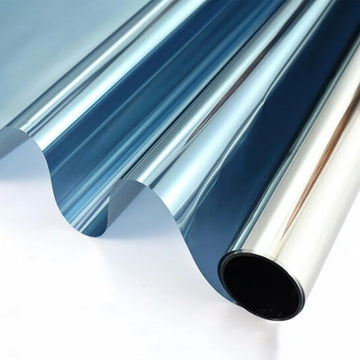 film solaire miroir argent gris adhésif fenêtre opacité thermique protection uv maison décoratif