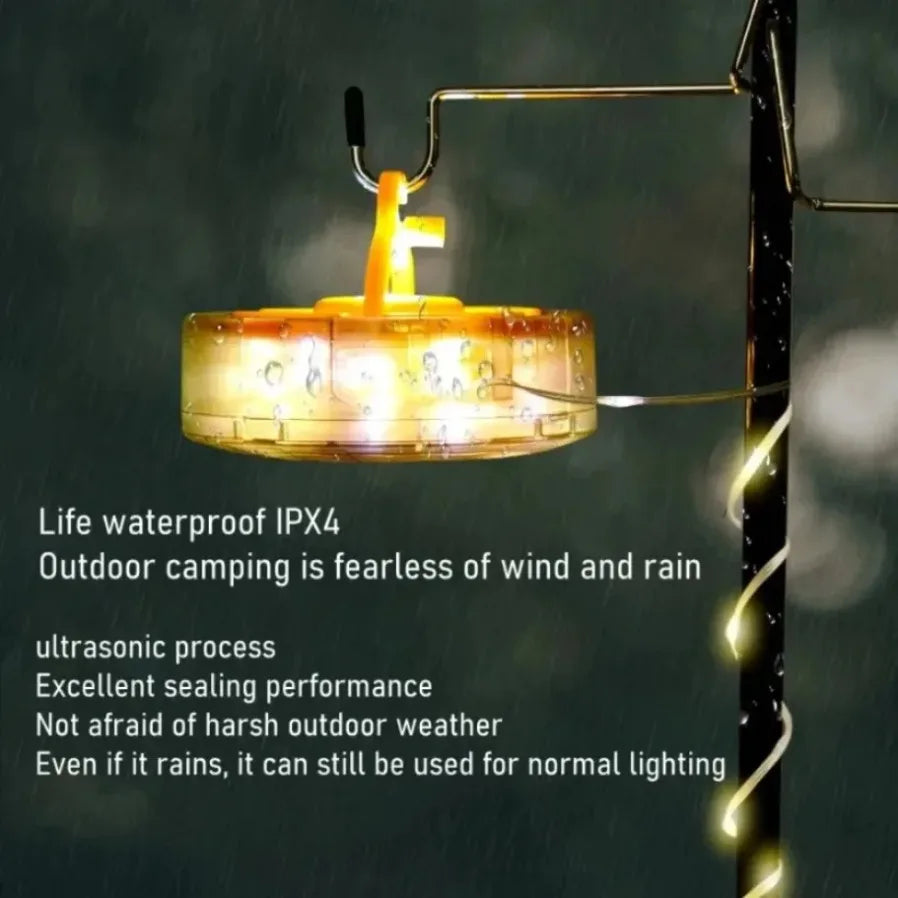 guirlande led rgb portable camping 8m lumineuse décoration tente extérieureambiante