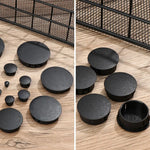 bouchons trou noirs plastique adhésifs pratiques pièces round variées dimensions