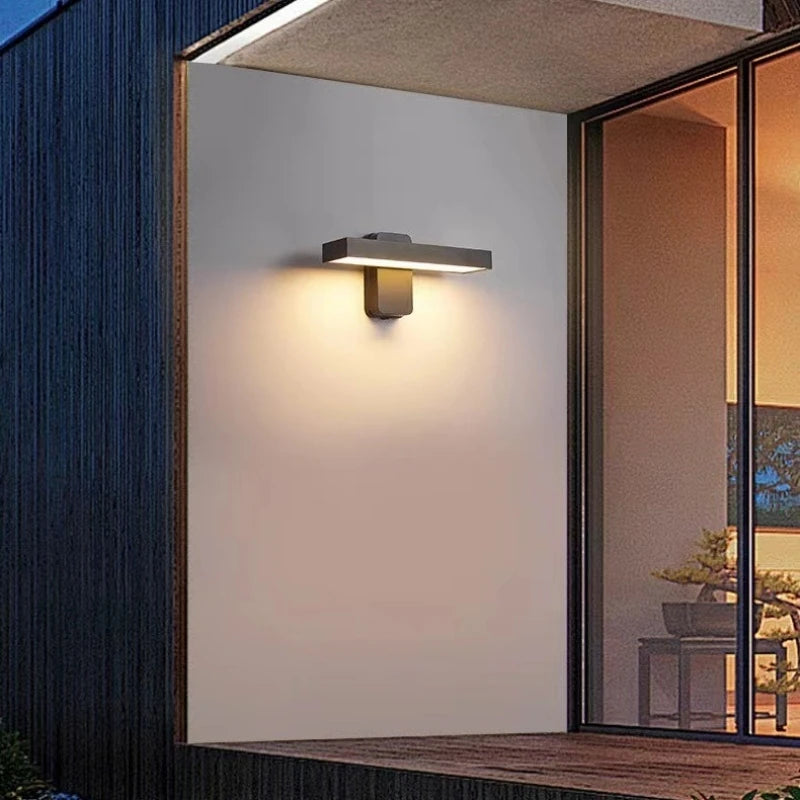 lampe murale détecteur mouvement moderne noire étanche ip65 extérieure minimaliste