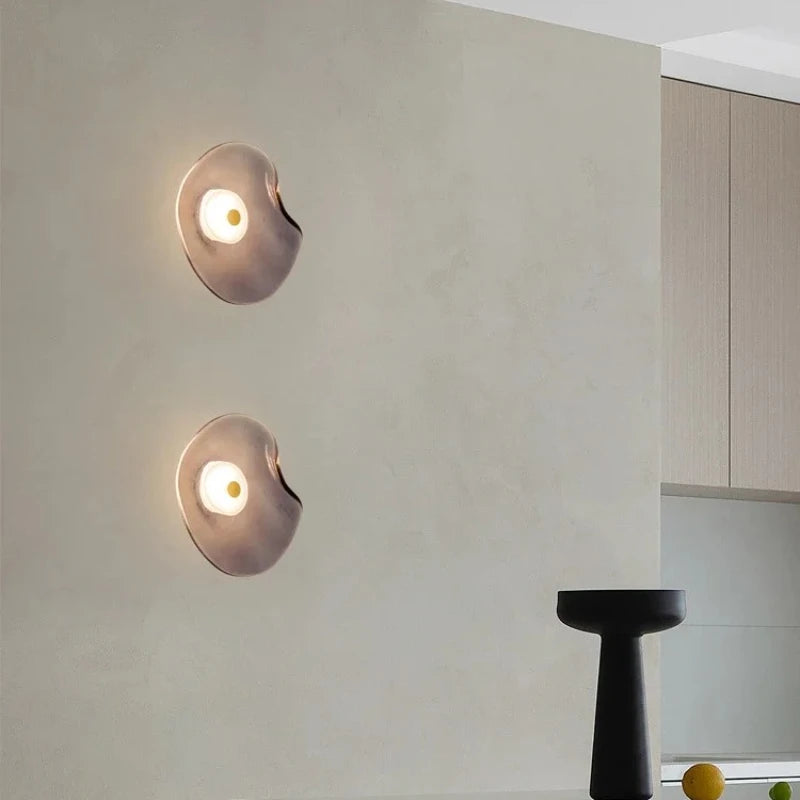applique murale led blanc translucide moderne fixations vase fleurs tableaux