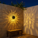 lampe solaire murale noire ornements floraux moderne contemporain