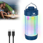 lanterne led portable rechargeable bleu rouge vert blanc transparent moderne compact camping aimant corde