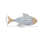décoration murale poisson bois bleu clair rayures décor nautique maison plage salle bain