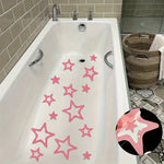 autocollants étoiles bleu clair moderne adhésifs salle bain toilettes décoration amovibles