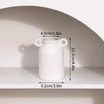 vases céramique blanc rayures verticales modernes décoration table maison floral