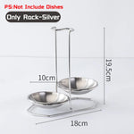 support cuillères bols argent or moderne fixation clips cuisine accessoires rangement vertical minimaliste