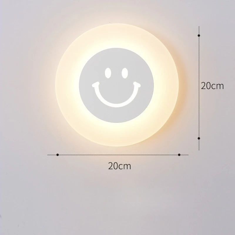 lampe murale nuage enfant blanc yeux sourire moderne chambre coucher étude entrée