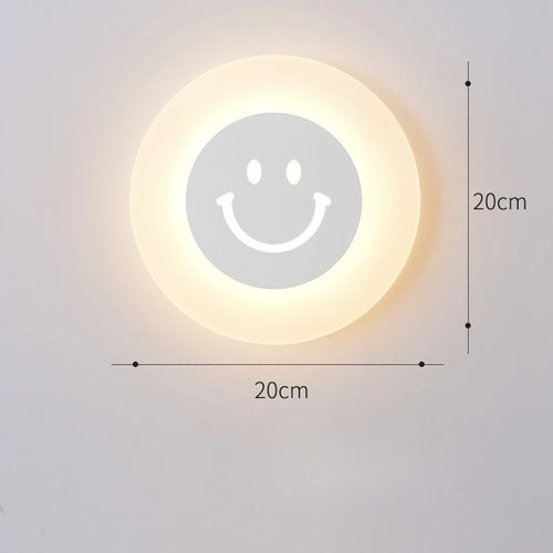 lampe murale nuage enfant blanc yeux sourire moderne chambre coucher étude entrée