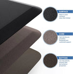tapis sol noir uni moderne antidérapant lavable adhésif 44cm 71cm PVC