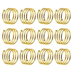 anneaux serviette dorés métal moderne élégants set 12 anneaux décoration table événements