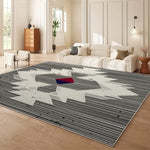 tapis sol moderne motif géométrique patchwork ethnique salon chambre maison facile entretien