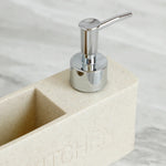 distributeur savon liquide gant cuisine marbré granité moderne noir blanc