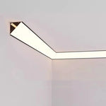 Profilé LED plafond 45° aluminium blanc laiteux 1m éclairage indirect