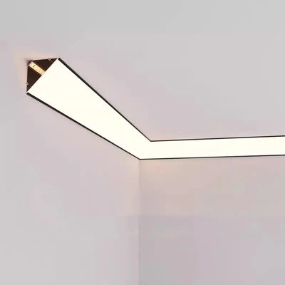 Profilé LED plafond 45° aluminium blanc laiteux 1m éclairage indirect