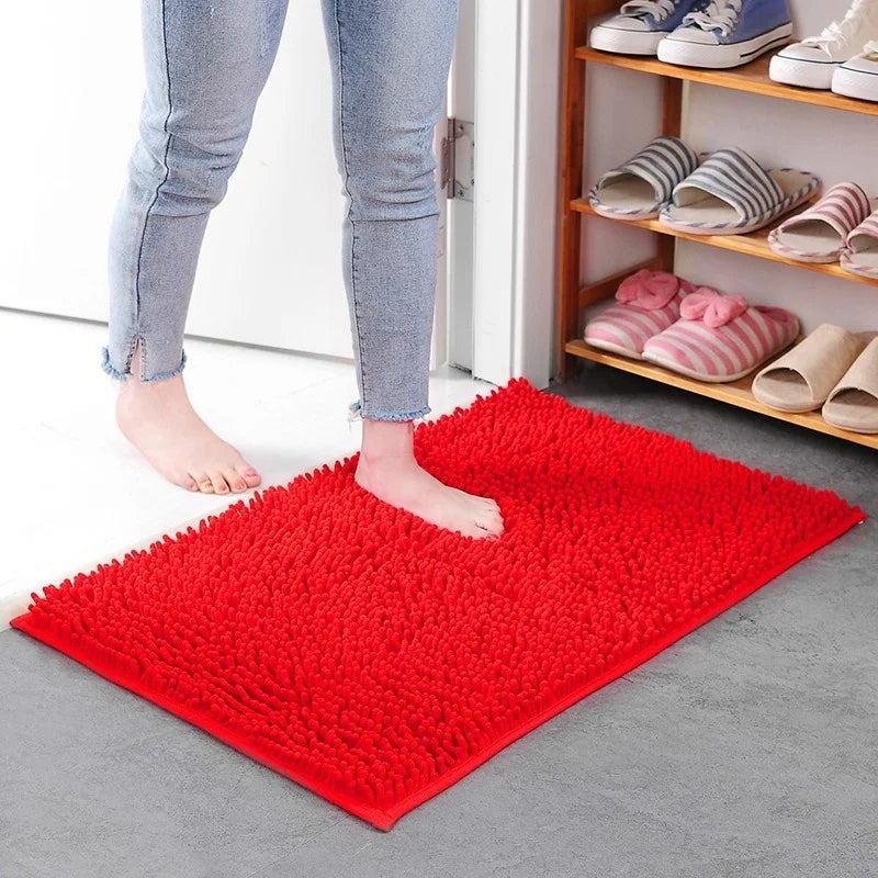 tapis bain moderne gris clair bouclé absorbant antidérapant durable salle bain
