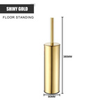 brosse wc inox fixe mur sol moderne chrome blanc or brushed gold