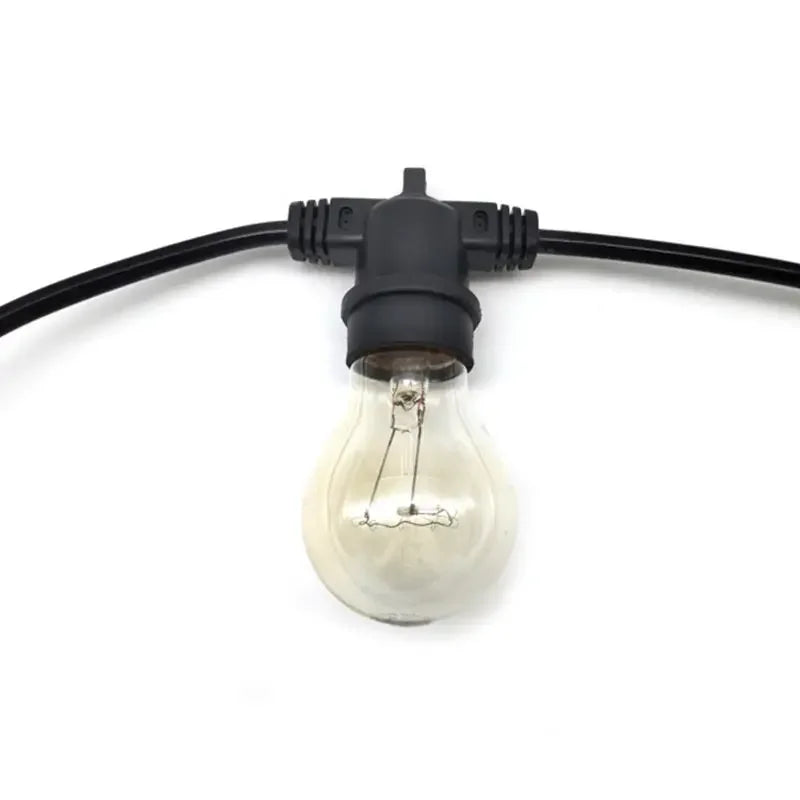 support led e27 extérieur étanche or noir blanc moderne clips câbles connecteurs