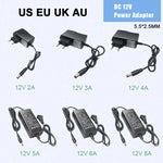 adaptateur secteur alimentation led 12v dc transformateur courant continu ruban lumineux noir