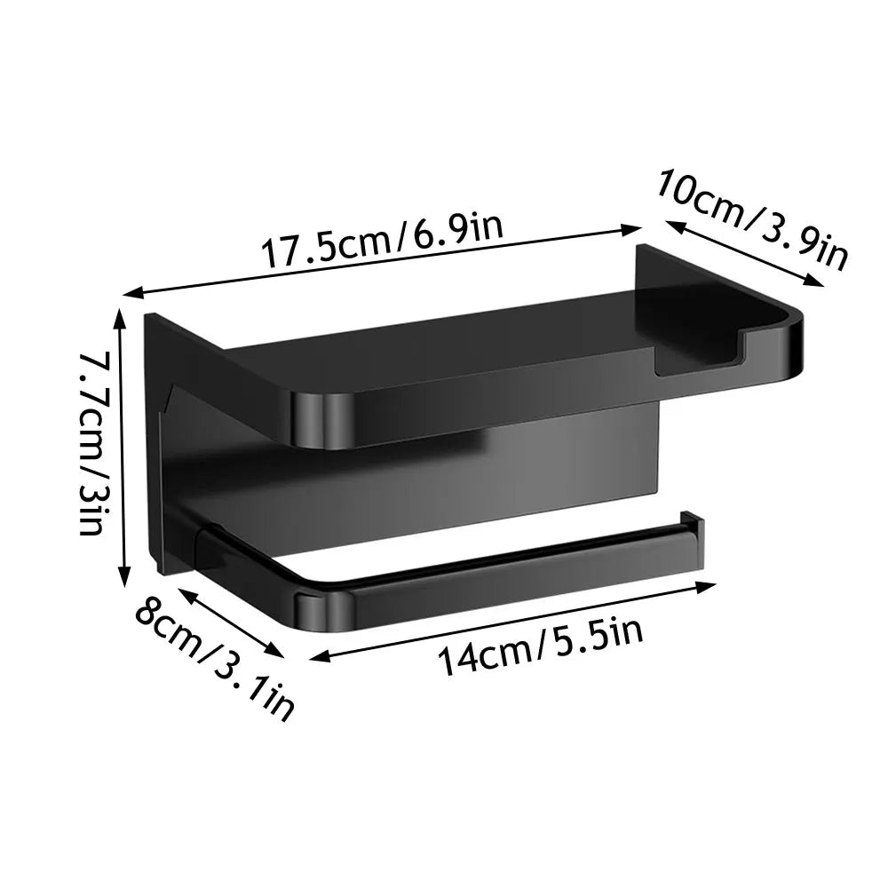 porte serviettes moderne adhésif sans perçage noir mat papier toilette étui serviettes flacon parfum