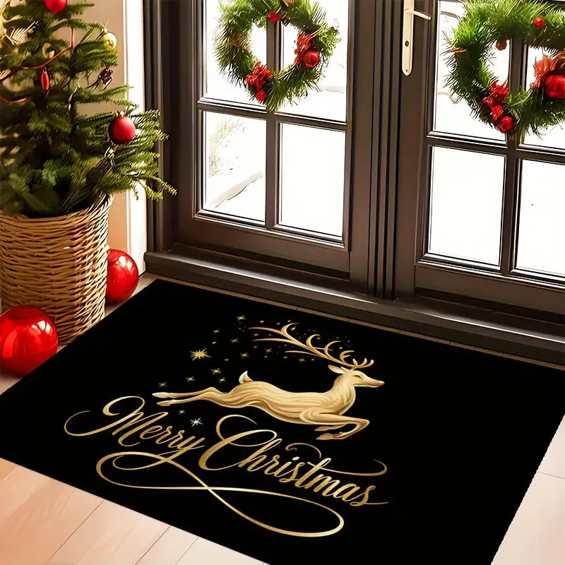 Tapis d'entrée antidérapant pour décoration festive