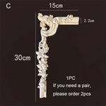 ornements décoratifs bois sculpté floral baroque beige clair intérieur décoration mur meuble