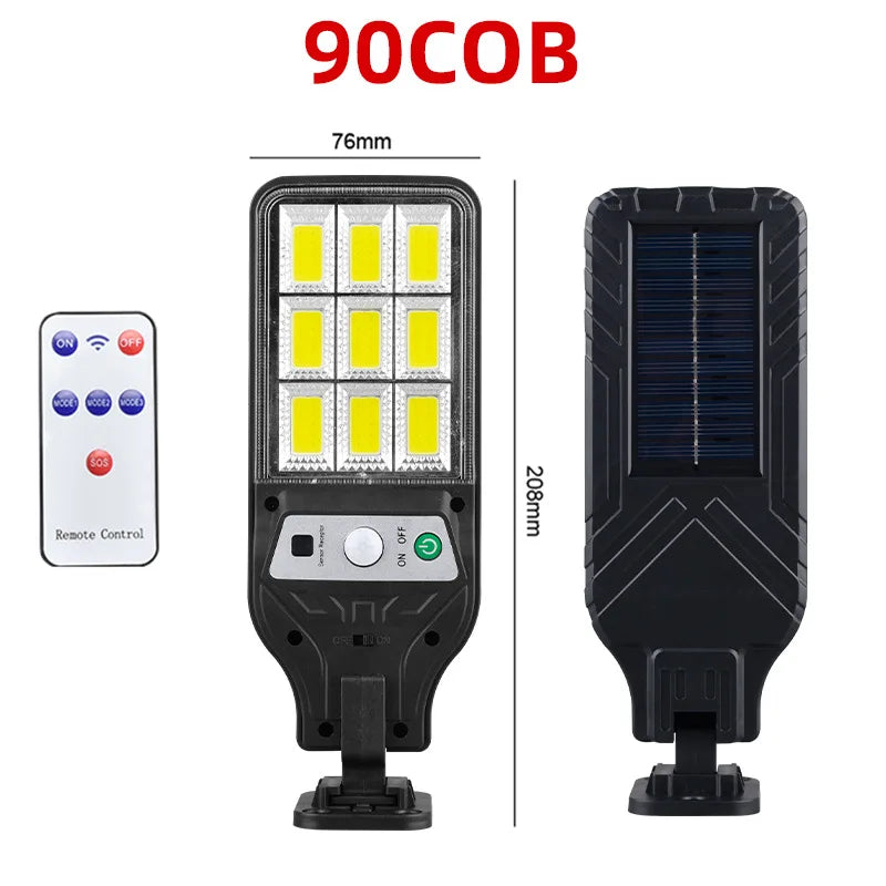 lampe solaire moderne noire led ip65 rechargeable télécommande inclusextérieur jardin porte garage