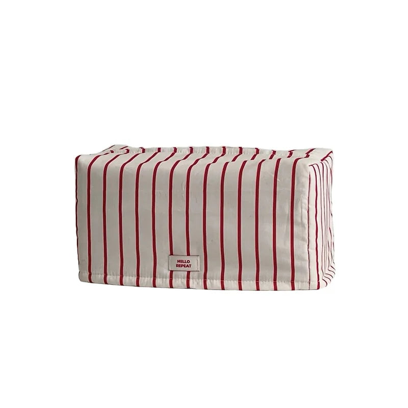 boîtes mouchoirs rayées moderne tissu amovible blanc rouge vert bleu mouchoirs blancs minimaliste salon