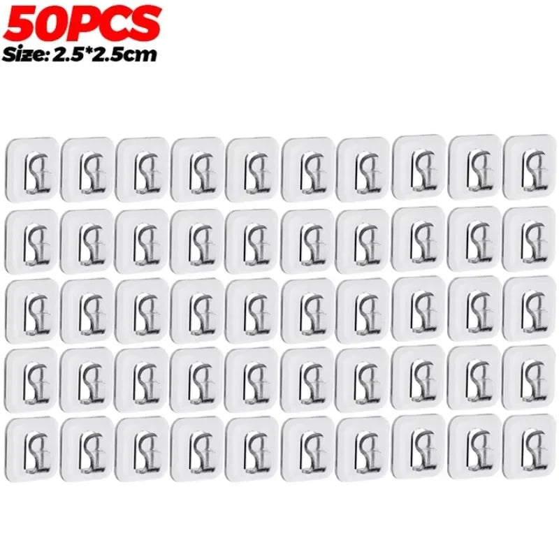 organisateur câbles clips adhésifs transparents modernes sans motif utilisation multiple PVC
