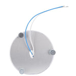module led circulaire jaune support transparent industriel câbles bleus blancs trois points fixation métalliques