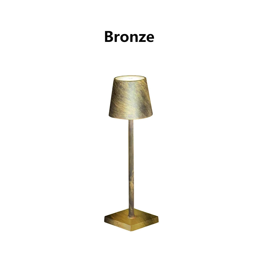 veilleuse sans fil lampe table rechargeable tactile blanc doré moderne