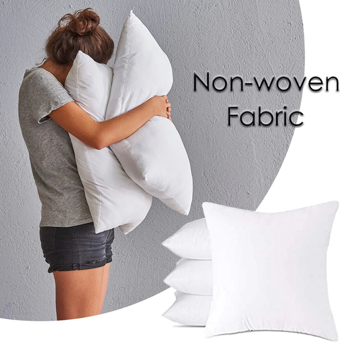 coussins mousse mémoire forme polyester blanc solides modernes voyage literie massage