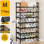 étagère chaussures noire moderne multi niveaux grande capacité chambre entrée garage salon