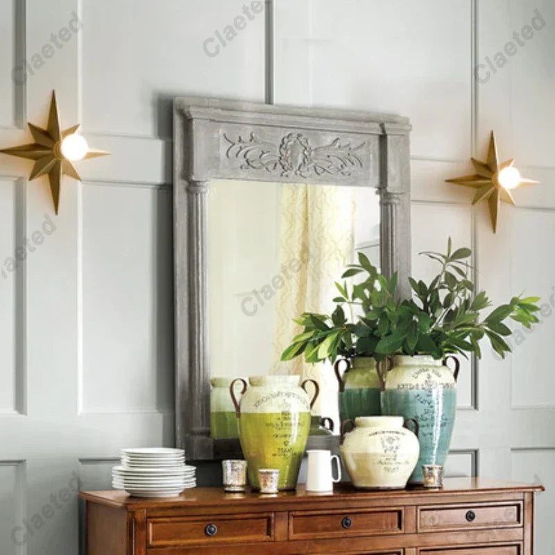 lampe étoile dorée moderne étoile géométrique fixation murale cuisine salle manger