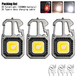lampe multifonctionnelle rechargeable led modes gris métallique robuste type banque alimentation