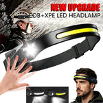 lampe frontale rechargeable led noir jaune ceinture ajustable mode sensoriel ipx4 waterproof