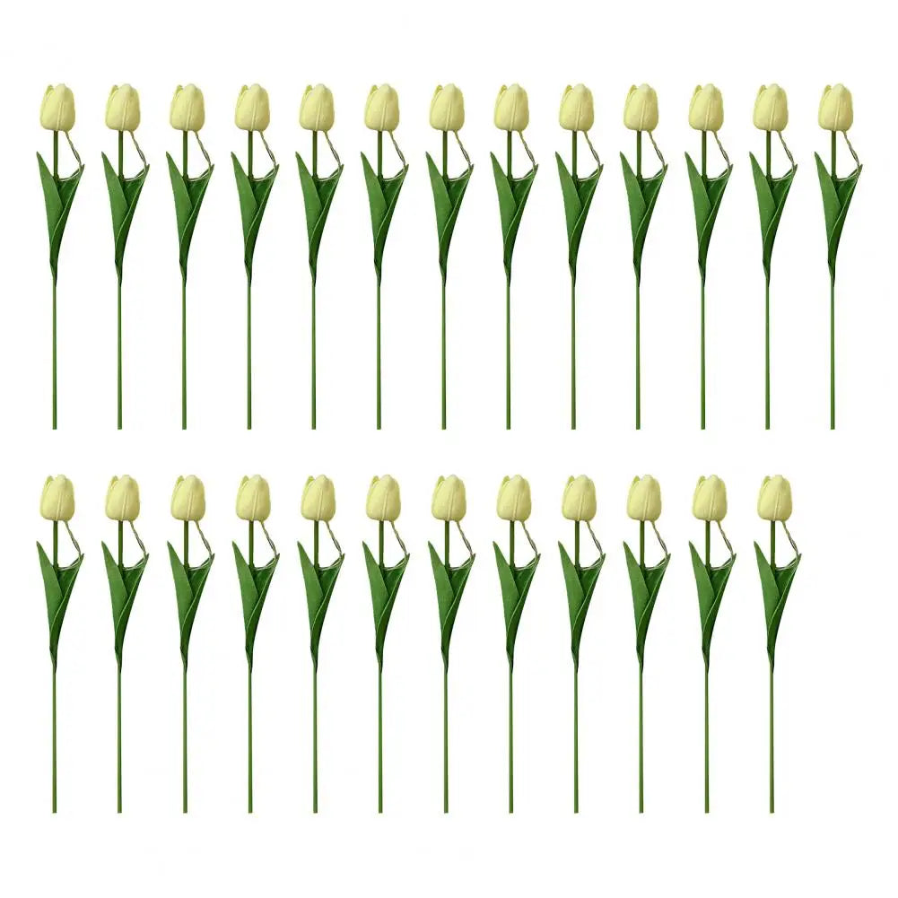 bouquet fleurs tulipes artificielles lumineuses led vase décoration chambre cadeau saint valentin rose jaune