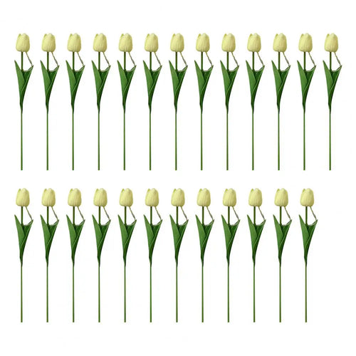 bouquet fleurs tulipes artificielles lumineuses led vase décoration chambre cadeau saint valentin rose jaune