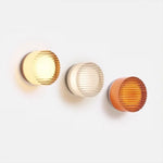 lampe murale moderne blanc orange marron rayures horizontales adhésif câbles certification led pvc