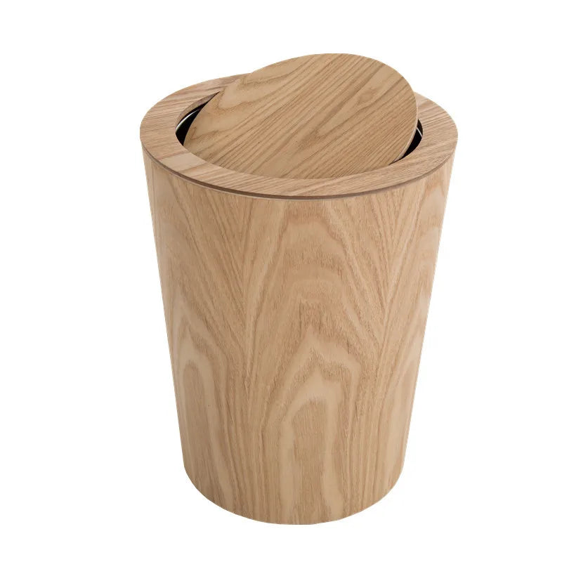 pot papier bois marron clair couvercle roulant moderne respectueux environnement