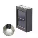 applique murale solaire moderne noire ip65 led extérieur decoration jardin abs