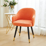 housse fauteuil moderne imprimé feuilles couleur gris orange vert élasthanne polyester amovible lavable